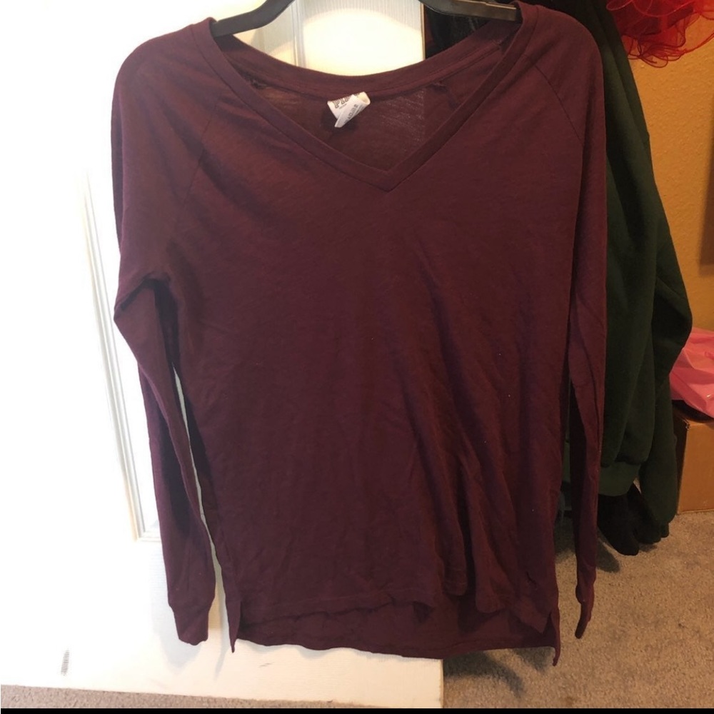 victoria secret maroon longsleeve